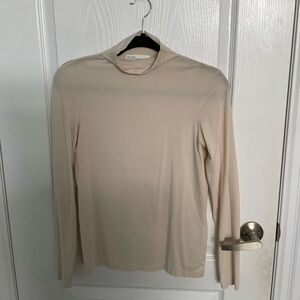 OAK + FORT Mock Neck Longsleeve Oatmeal